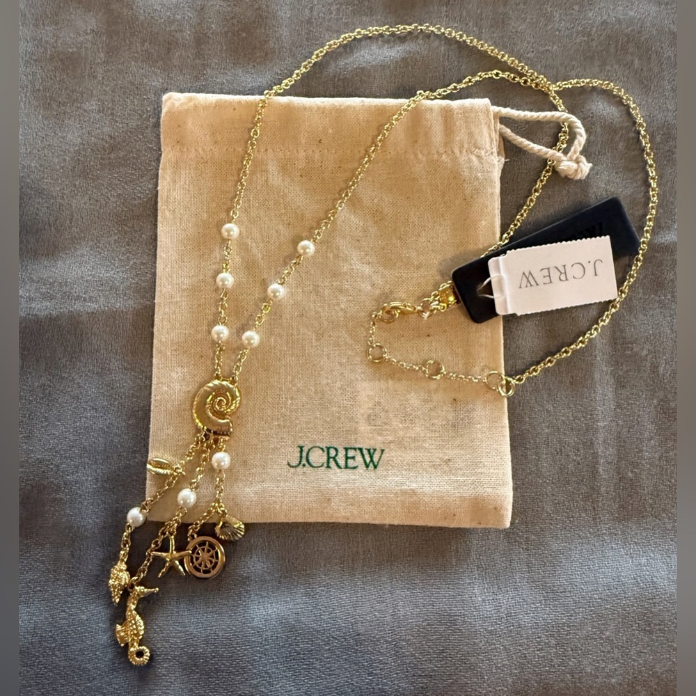J. Crew Gold Nautical Charm Necklace